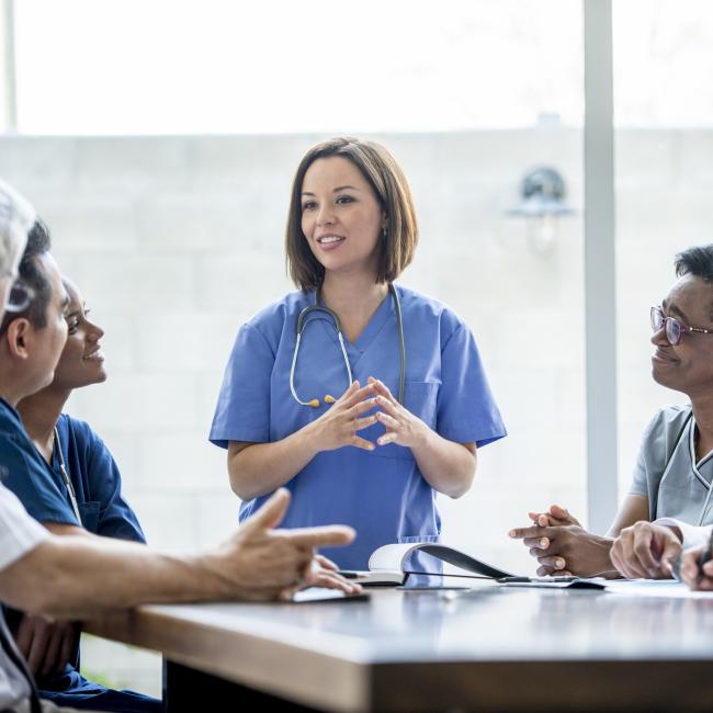 group of doctors and researchers in discussion